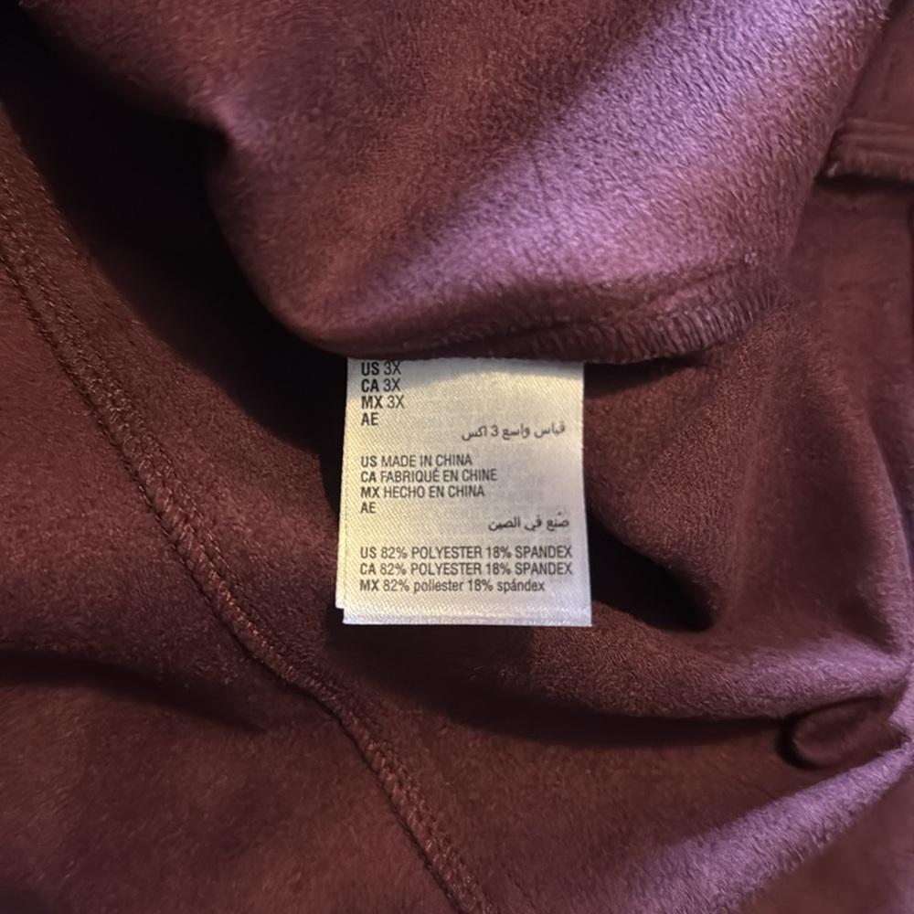 NWT Style & Company Maroon Moto Zip Jacket Size 3X - Picture 12 of 12